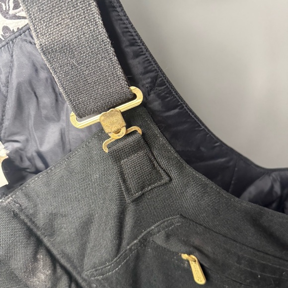 Carhartt Lined Zip Front Cargo Bib Overalls Size 42x30 Black - Picture 8 of 16